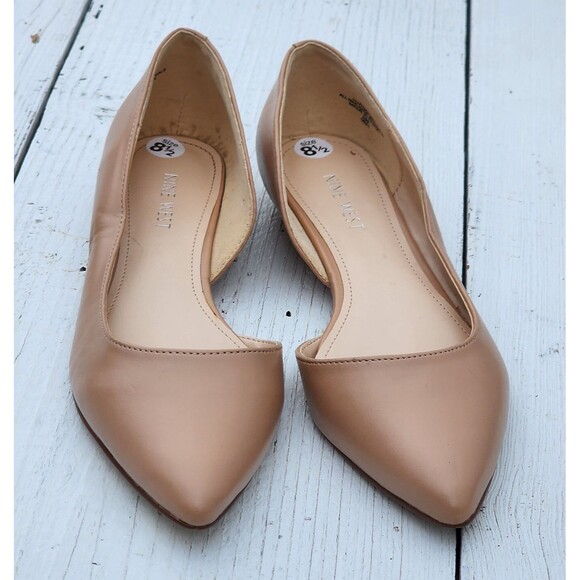 Nine West Women's Saige d'Orsay Pointy Toe Slip On Flats Sz US 8.5 EU 39 - Picture 7 of 10